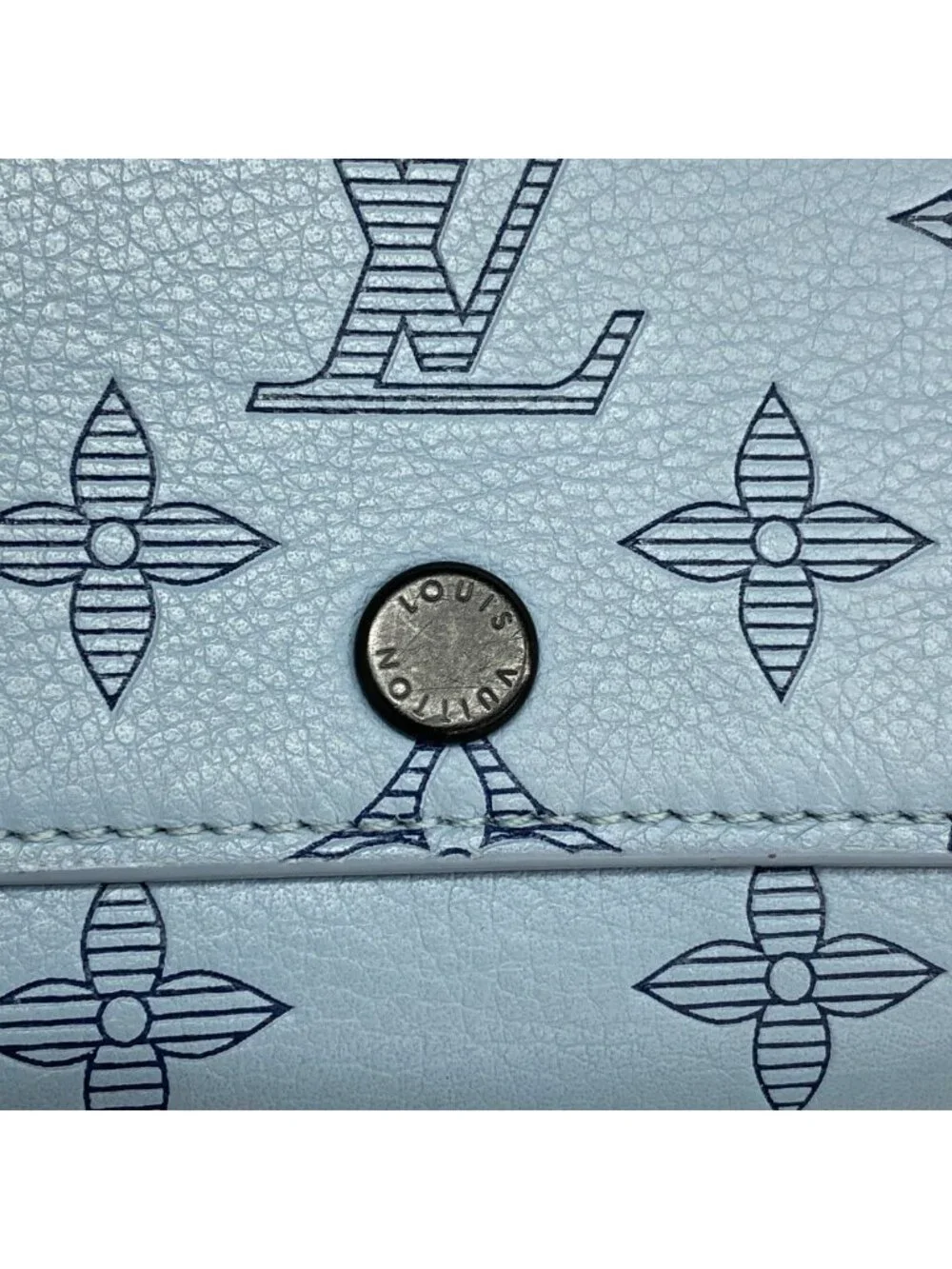 Louis Vuitton Trifold Wallet Monogram Shadow Victor Blue